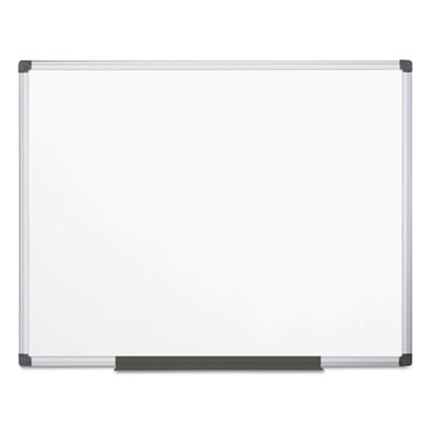 Porcelain Value Dry Erase Board, 48" x 72", White Surface, Satin Aluminum Frame