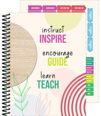 Teacher Planners, Weekly/Monthly, 7 Classes, True To You Artwork, Multicolor Cover, 11 x 8.5 Sheets, 12-Month (July To June)