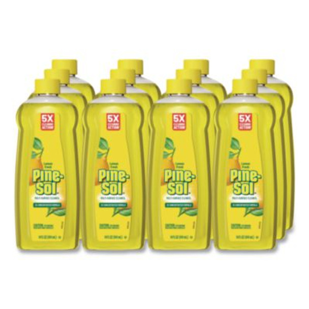 Multi-Surface Cleaner Concentrated, Lemon Fresh Scent, 14 Oz Bottle, 12/Carton