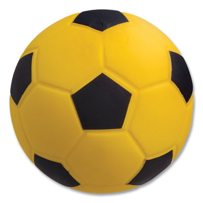 Coated Foam Sport Ball, Soccer, Playground Size, Yellow
