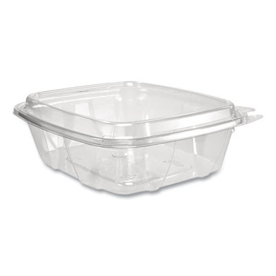 Clearpac Safeseal Tamper-Resistant/Evident Containers, Domed Lid, 24 Oz, Clear, Plastic, 100/Bag, 2 Bags/Carton