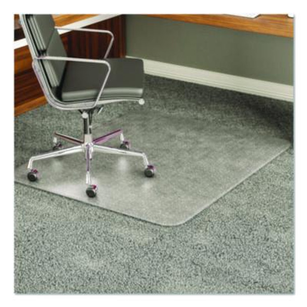 Execumat Intensive All Day Use Chair Mat For Extra-High/Plush Pile Carpet, Rectangular, Beveled Edges, 46" x 60", Clear