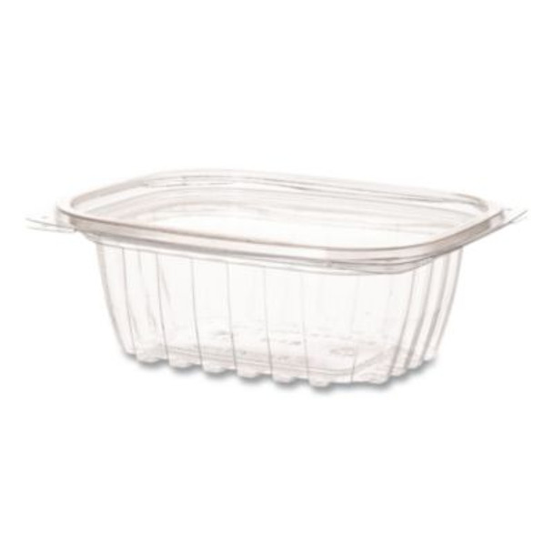 Renewable And Compostable Rectangular Deli Containers With Lid, 12 Oz, 2 x 4 x 2, Clear, Plastic, 100/Pack, 3 Packs/Carton