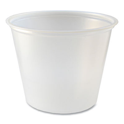 Portion Cups, 5.5 Oz, Plastic, Translucent, 125/Sleeve, 20 Sleeve/Carton