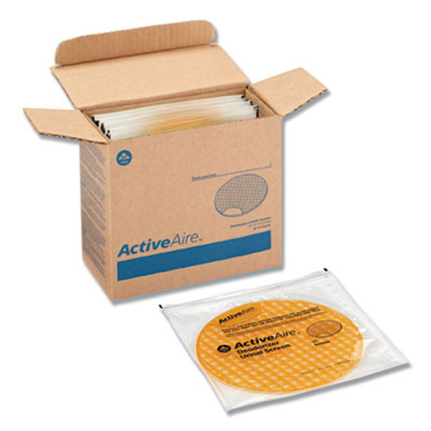 Activeaire Deodorizer Urinal Screen, Sunscape Mango Scent, Orange, 12/Carton