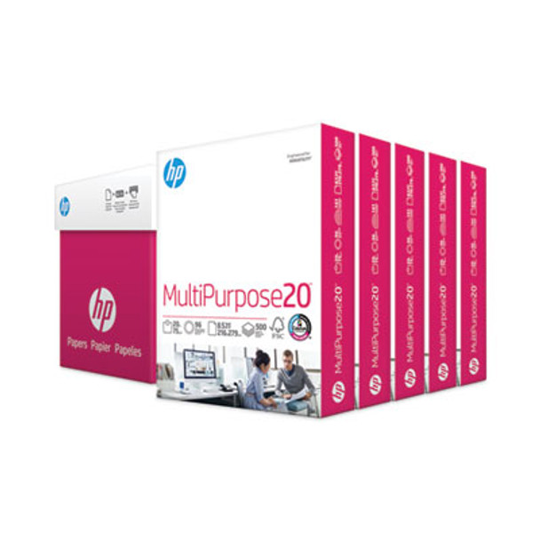 Multipurpose20 Paper, 96 Bright, 20-Lb Bond Weight, 8.5 x 11, White, 500 Sheets/Ream, 5 Reams/Carton