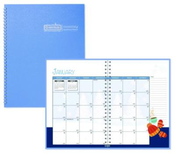 Seasonal Monthly Planner, Illustrated Seasons Artwork, 10 x 7, Light Blue Cover, 12-Month (Jan To Dec): 2026