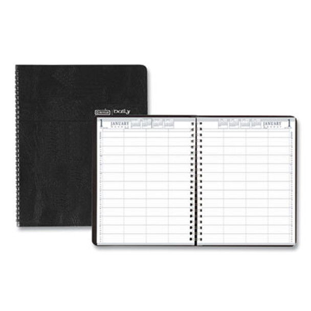 Eight-Person Group Practice Daily Appointment Book, 11 x 8.5, Black Cover, 12-Month (Jan To Dec): 2026