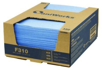 Deluxe Foodservice Wiper, 1-Ply, 13 x 21, Blue, 150/Carton