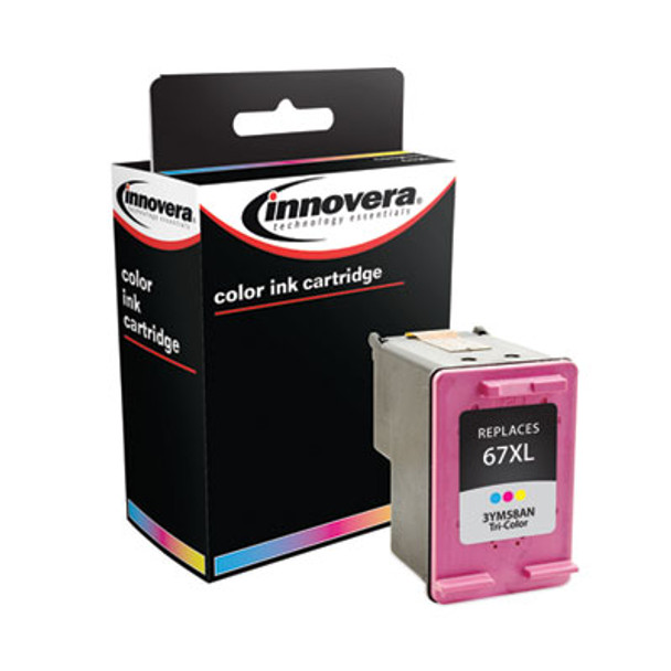 Remanufactured Tri-Color Ink, Replacement For 67Xl (3Ym58An), 200 Page-Yield