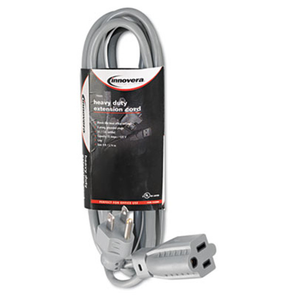 Indoor Heavy-Duty Extension Cord, 9 Ft, 13 A, Gray