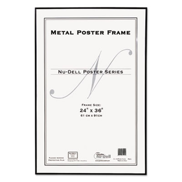 Metal Poster Frame, Plastic Face, 24 X 36, Black