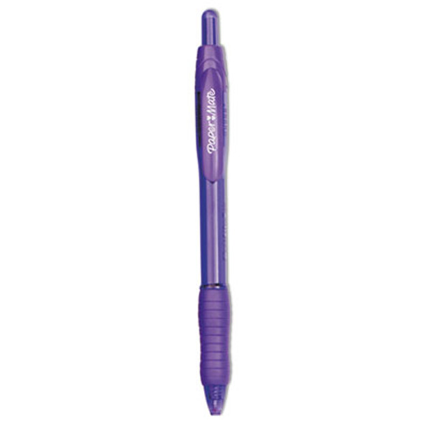 Profile Ballpoint Pen, Retractable, Bold 1.4 Mm, Purple Ink, Translucent Purple Barrel, Dozen
