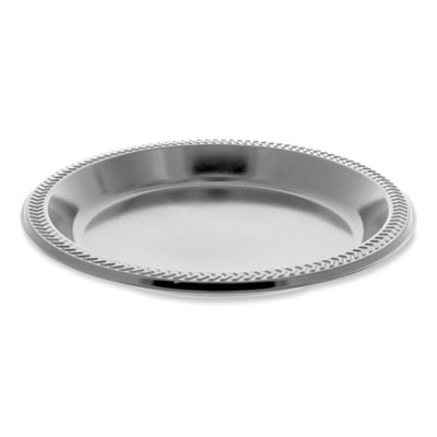 Meadoware Impact Plastic Dinnerware, Plate, 10.25" Dia, Black, 500/Carton