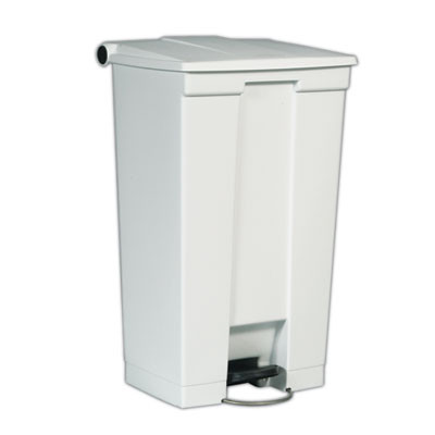 Legacy Step-On Receptacle, 23 Gal, Plastic, White