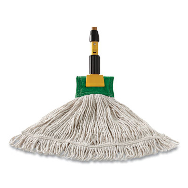 Web Foot Blend Shrinkless Mop Head, Cotton/Synthetic, Small, Orange, 6/Carton