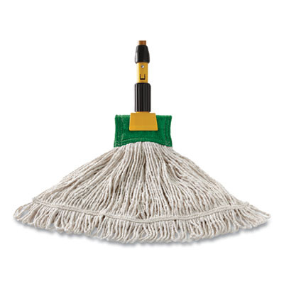 Web Foot Blend Shrinkless Mop Head, Cotton/Synthetic, Small, Orange, 6/Carton