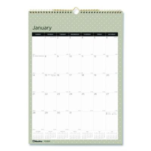 12-Month Wall Calendar, Minimalistic Artwork, 12 x 17, White/Multicolor Sheets, 12-Month (Jan To Dec): 2026