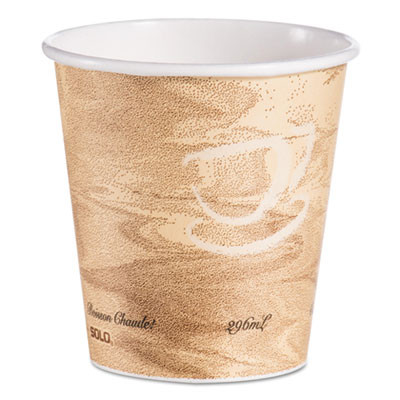 Mistique Hot Paper Cups, 10 Oz, Brown, 1,000/Carton