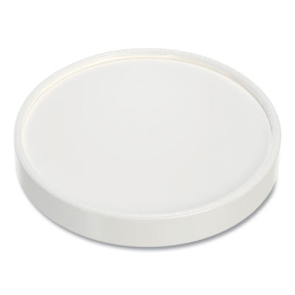 Flexstyle Double Sided Poly (Dsp) Paper Lid, For 32 Oz Food Containers, 4.6" Diameter x 0.7" h, White, Plastic, 500/Carton