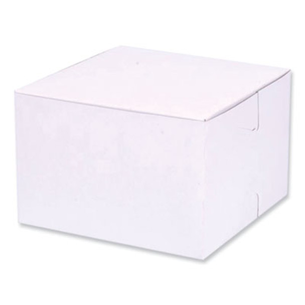 Bakery Boxes, Standard, 6 X 6 X 4, White, Paper, 250/Carton