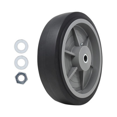 Tilt Truck Wheels, 850 Lb Weight Capacity, 12" Wheel, Black