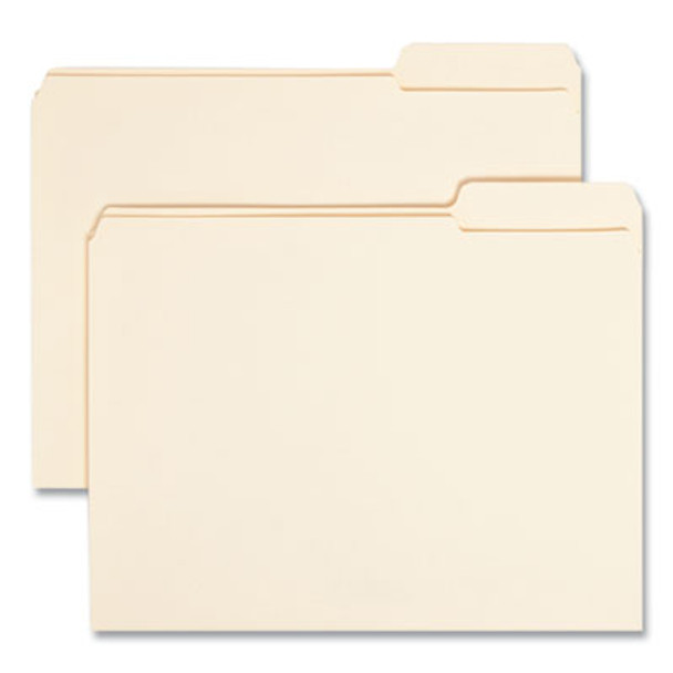 Reinforced Tab Manila File Folders, 1/3-Cut Tabs: Right Position, Letter Size, 0.75" Expansion, 11-Pt Manila, 100/Box
