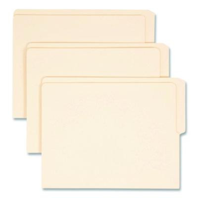 Heavyweight Manila End Tab Folders, 9" High Front, 1/2-Cut Tabs: Top, Letter Size, 0.75" Expansion, Manila, 100/Box