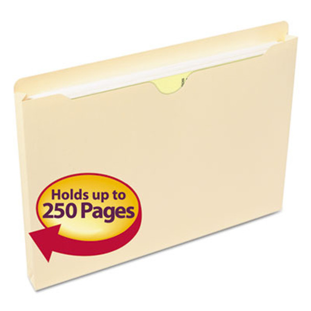 Manila File Jackets, 1 Ply Straight Tab, Letter Size, Manila, 50/Box