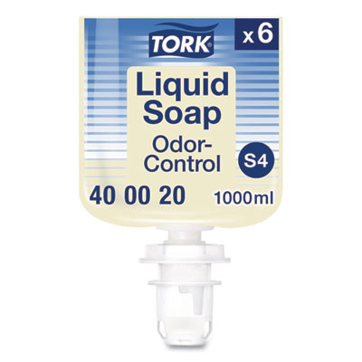 Odor-Control Hand Soap Liquid S4 Refill, Perfume-Free, 1 L, 6/Carton