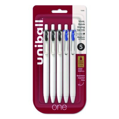 Unione Gel Pen, Retractable, Medium 0.7 Mm, Assorted Business Ink And Barrel Colors, 5/Pack