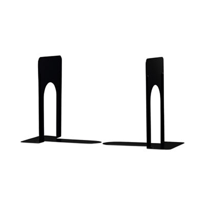 Jumbo Economy Bookends, Standard, 5.88 x 8.25 x 9, Heavy Gauge Steel, Black, Pair