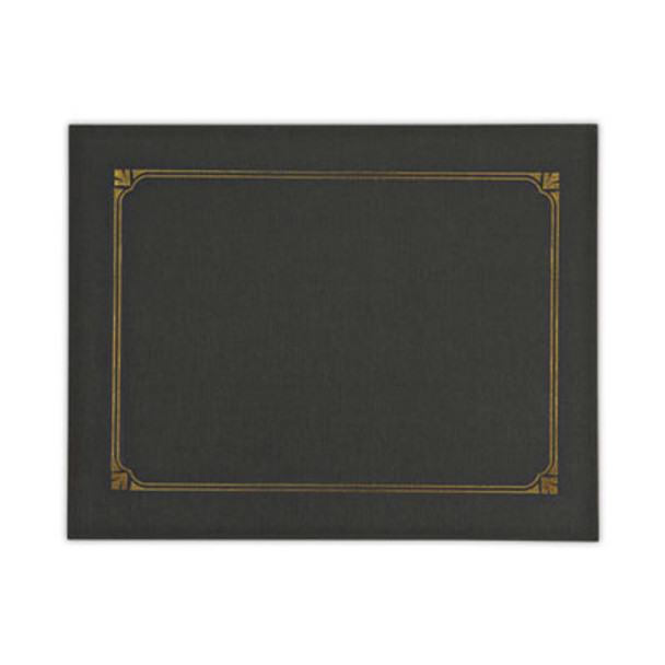 Certificate/Document Cover, 8.5 x 11; 8 x 10; A4, Black, 6/Pack