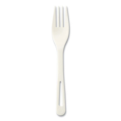 Cutlery Dispenser Refills, Fork, Plastic, Light Beige, 100/Bag, 10 Bags/Carton
