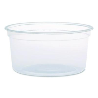 Microgourmet Food Containers, 12 Oz, 4.68" Diameter x 2.25"h, Clear, Plastic, 500/Carton