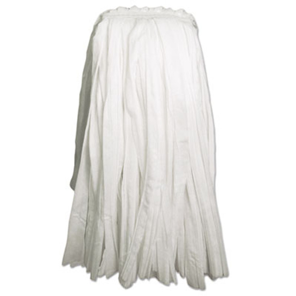 Cut-End Wet Mop Head, Rayon/Polyester, Non-Woven, White, 20Oz