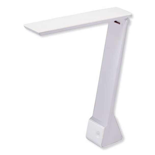 Konnect Rechargeable Folding Led Desk Lamp, 2.52w x 2.13d x 11.02h, Gray/White
