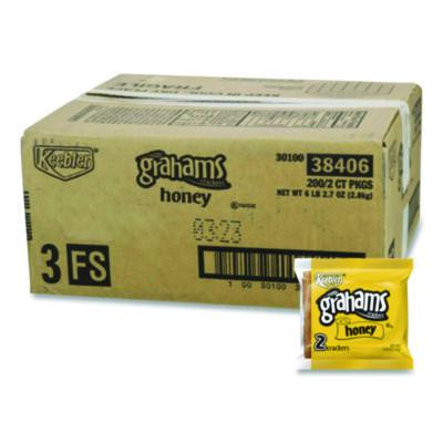 Honey Grahams Crackers, 0.49 Oz Bag, 200/Carton