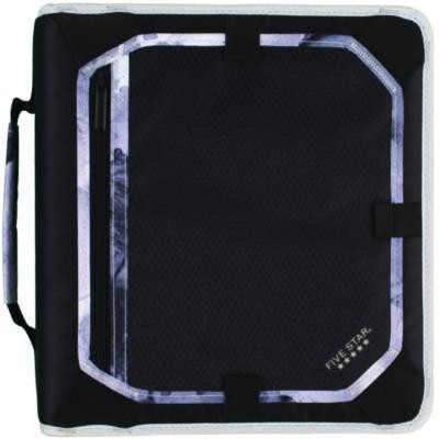 Zipper Binder, 3 Rings, 2" Capacity, 11 X 8.5, Black/Gray Accents