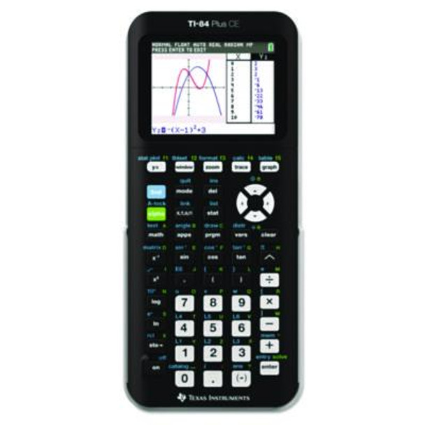 Ti-84 Plus Ce Programmable Color Graphing Calculator, 10-Digit Lcd, Black
