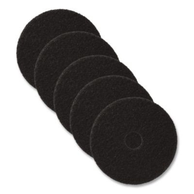 Stripping Pad, 16" Diameter, Black, 5/Carton