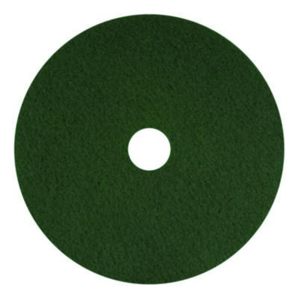 Scrubbing Pads, 13", Green, 5/Carton