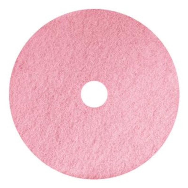 Remover Burnishing Pads, 20", Pink, 5/Carton