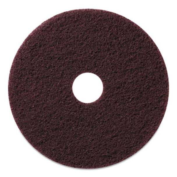 Stripping Pad, 20" Diameter, Burgundy, 5/Carton