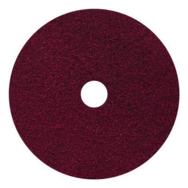 Black Diamond 400 Heavy-Duty Cleaning Pad, 20" Diameter, 400 Grit, Black/Red, 2/Carton