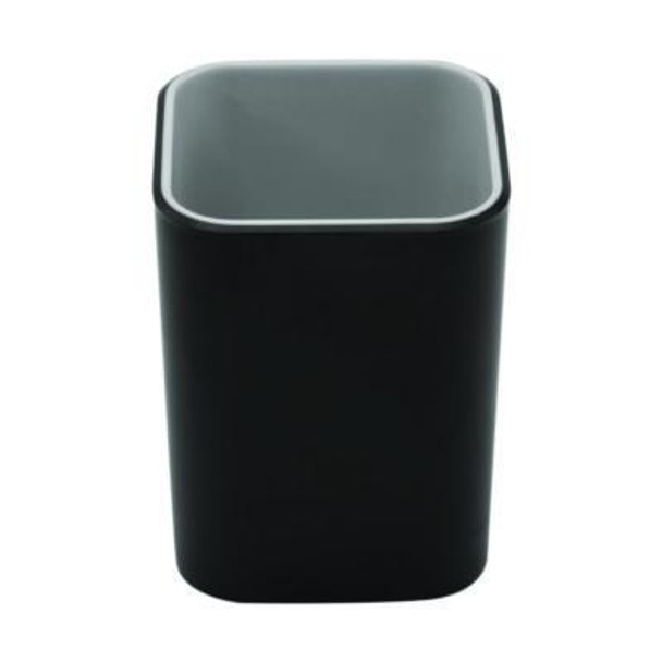 Fusion Pencil Cup, Plastic, 2.99 x 2.99 x 3.96, Black/Gray