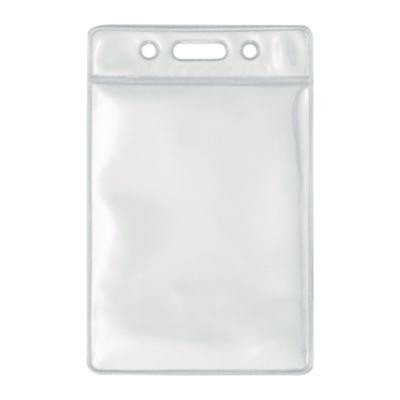 Id Badge Holder, Clear, Vertical Orientation, 2.38 x 3.5 Insert, 50/Pack