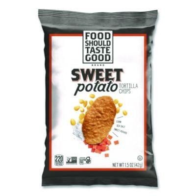 Tortilla Chips, Sweet Potato With Sea Salt, 1.5 Oz., 24/Carton