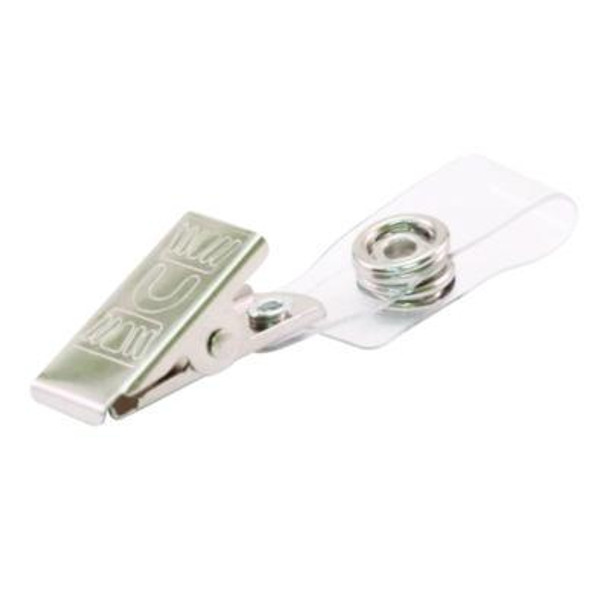 Badge Straps With Clips, 0.38" x 2.75", Clear, 25/Pack
