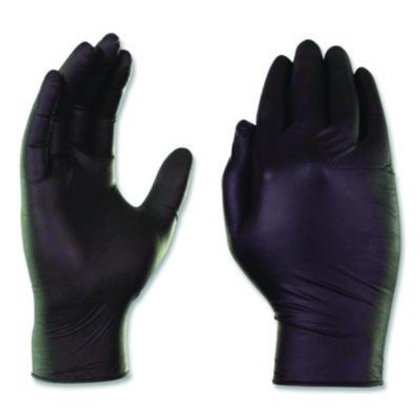 Industrial Nitrile Gloves, Powder-Free, Xx-Large, 3 Mil Thick, 9.5" Long, Black, 100/Box